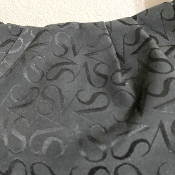 Simply Vera Vera Wang Black Fabric Signature Design Hobo Shoulder Purse Handbag - Picture 2 of 7